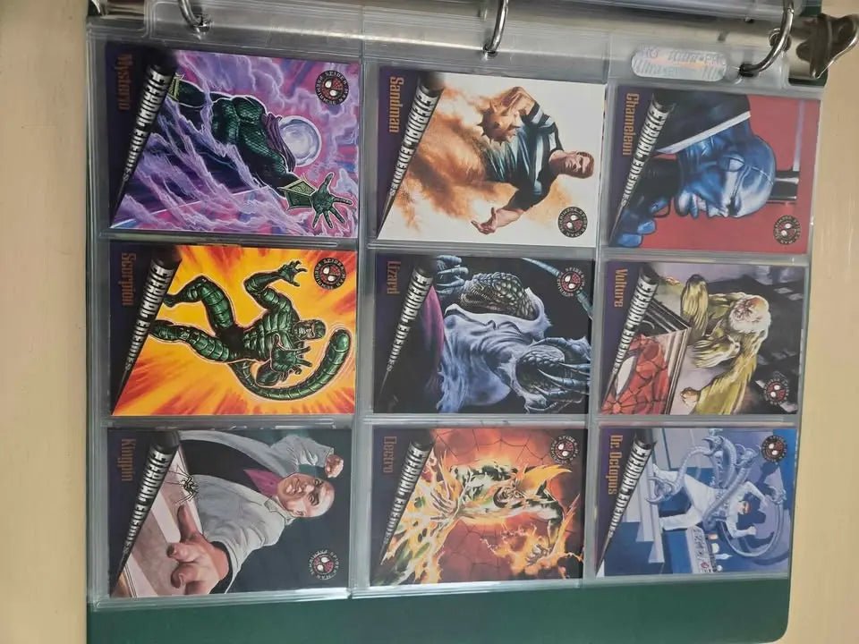 1996 Marvel Spider - Man Arackno - Foe | Binder full of cards | The Junk Guru - The Junk Guru