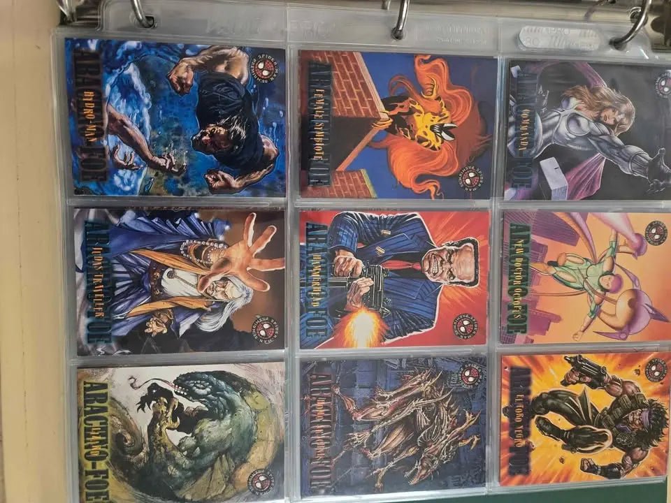 1996 Marvel Spider - Man Arackno - Foe | Binder full of cards | The Junk Guru - The Junk Guru