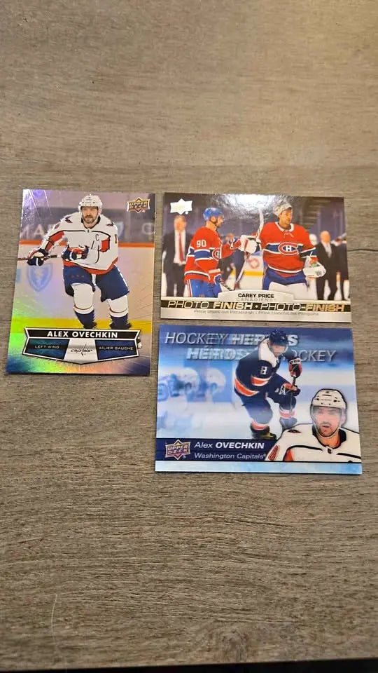 Three NHL Cards | 2x Ovechkin / 1x Carey Price | Non - Standard Layout - The Junk Guru