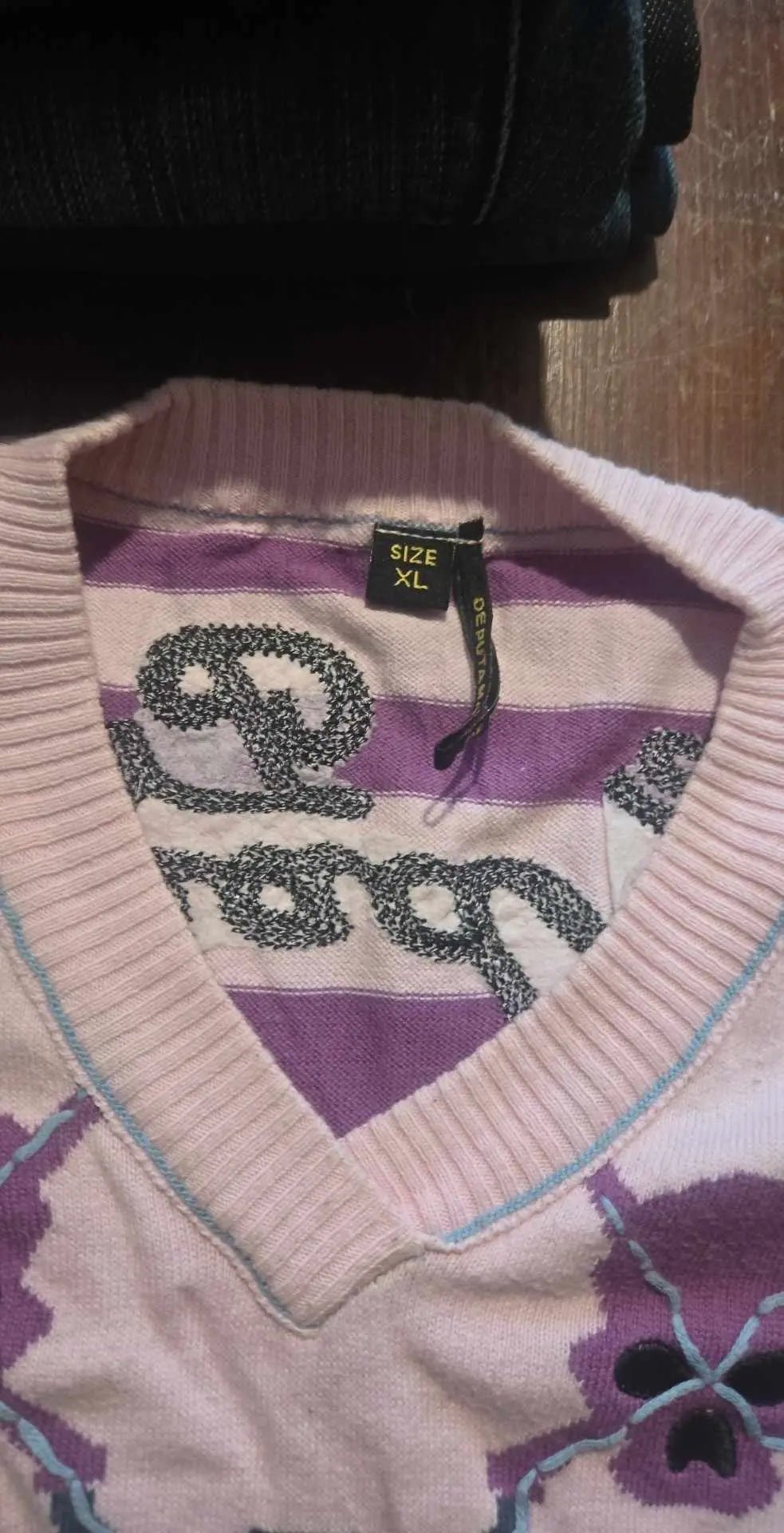 Pink/Purple Sweater | De Puta Madre | Excellent Condition | XL Size - The Junk Guru