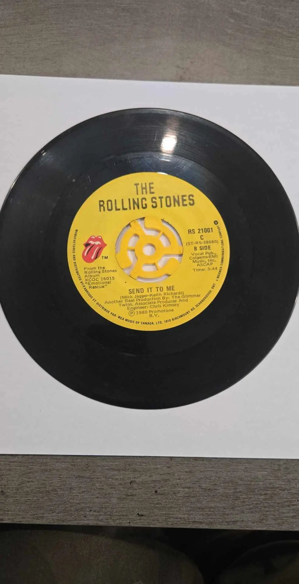 45rpm Vinyl | The Rolling Stones | Send It To Me - The Junk Guru