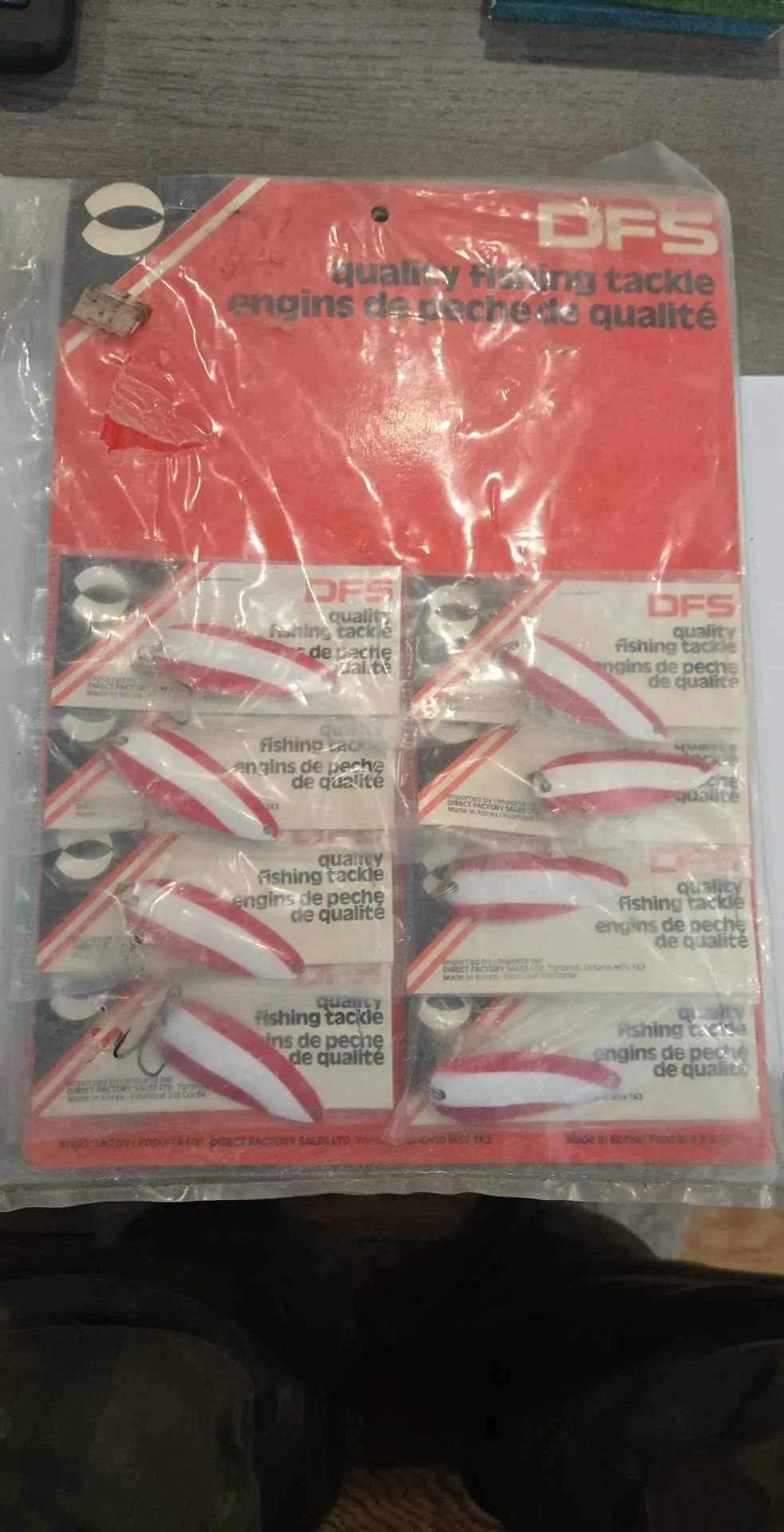 DFS | Quality Fishing Tackle | 1970s Fishing Poster with Real Tackle! - The Junk Guru