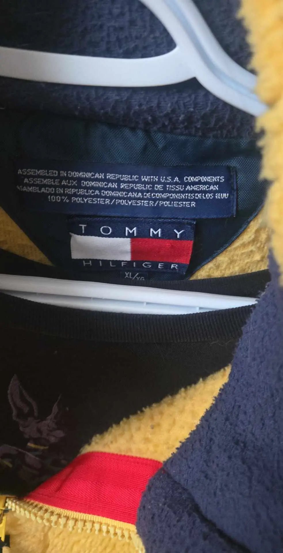 Fleece Hoodie in Yellow | Tommy Hilfiger | Excellent Shape! - The Junk Guru