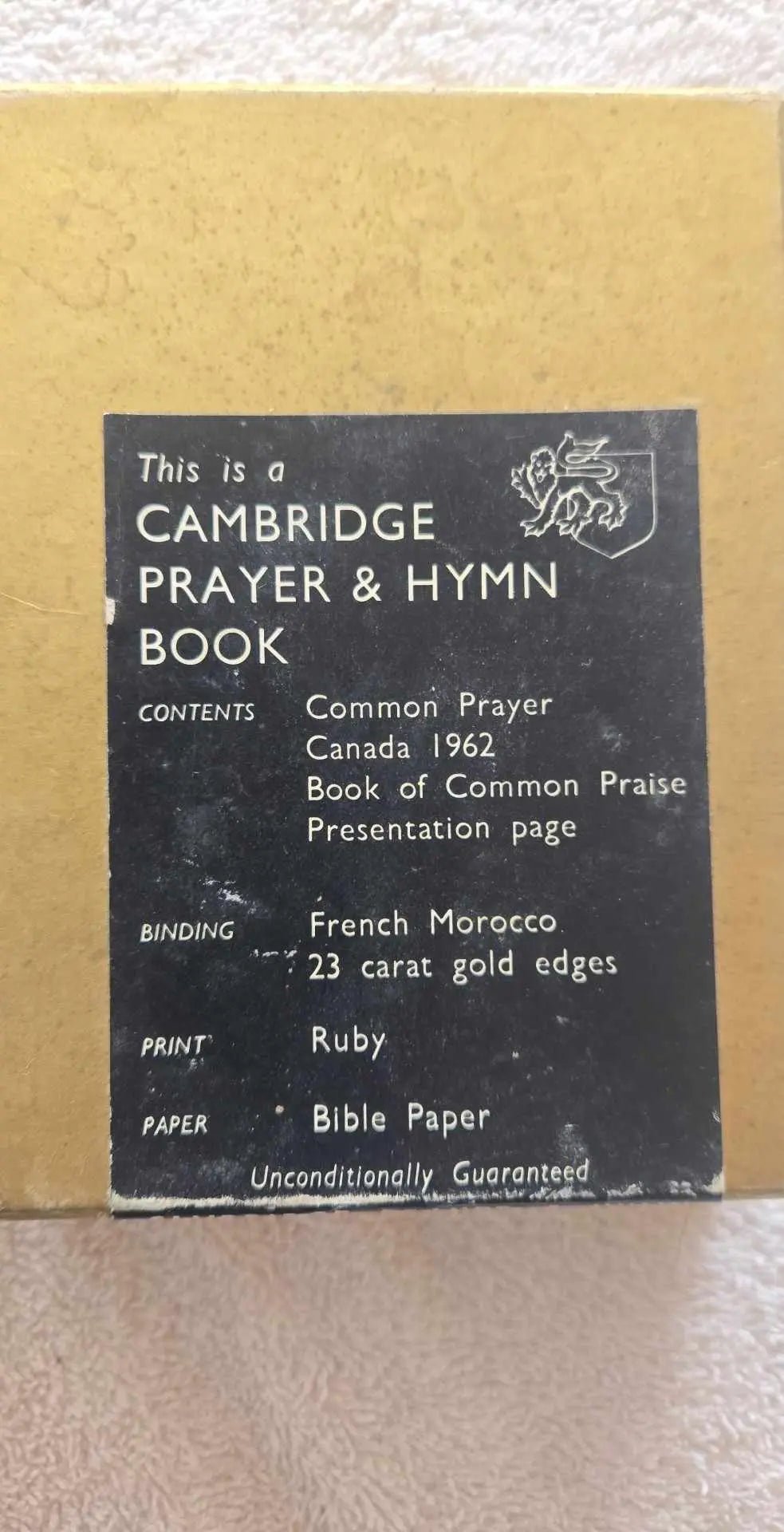 Cambridge Pray & Hymn Book | In Box - The Junk Guru