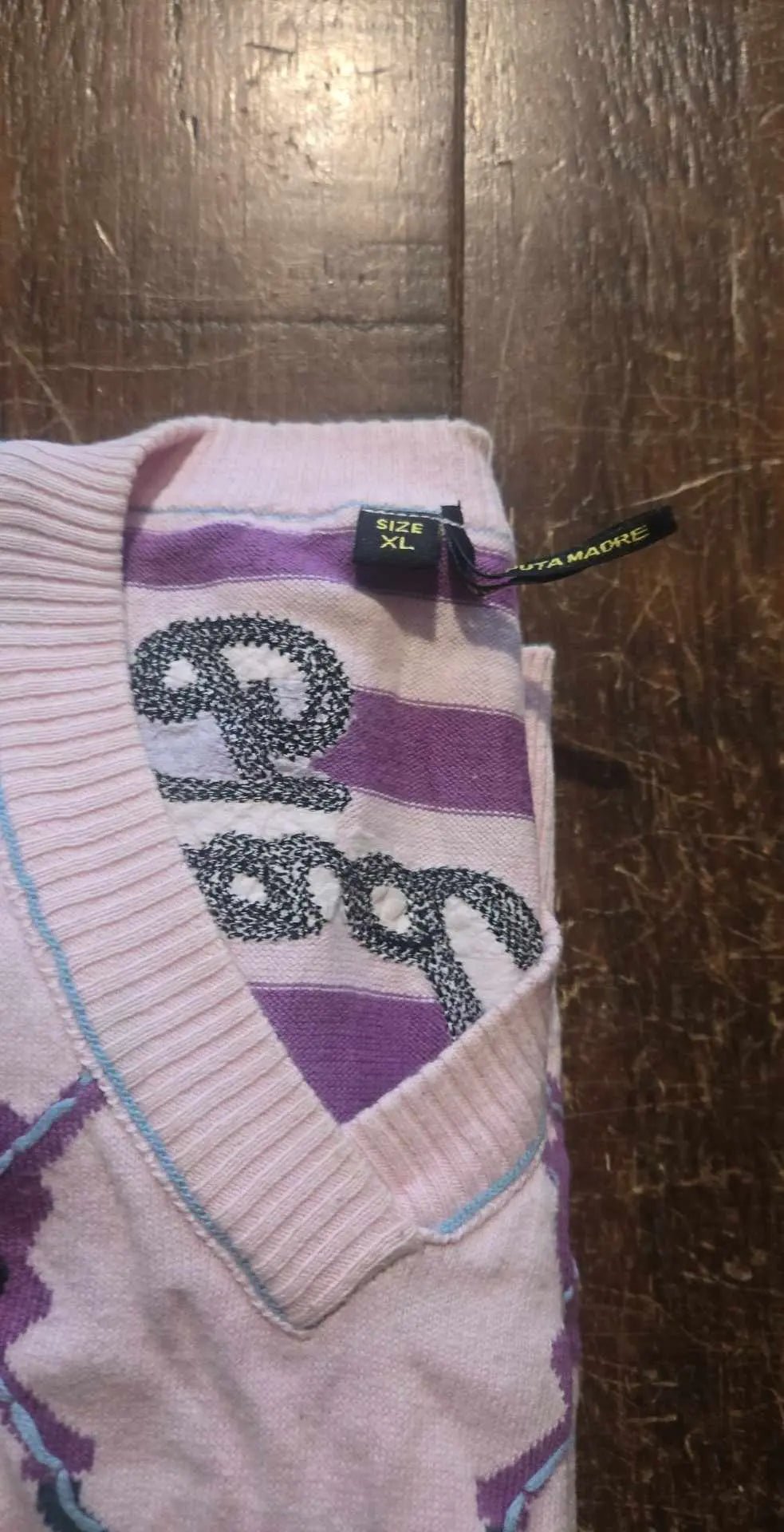 Pink/Purple Sweater | De Puta Madre | Excellent Condition | XL Size - The Junk Guru