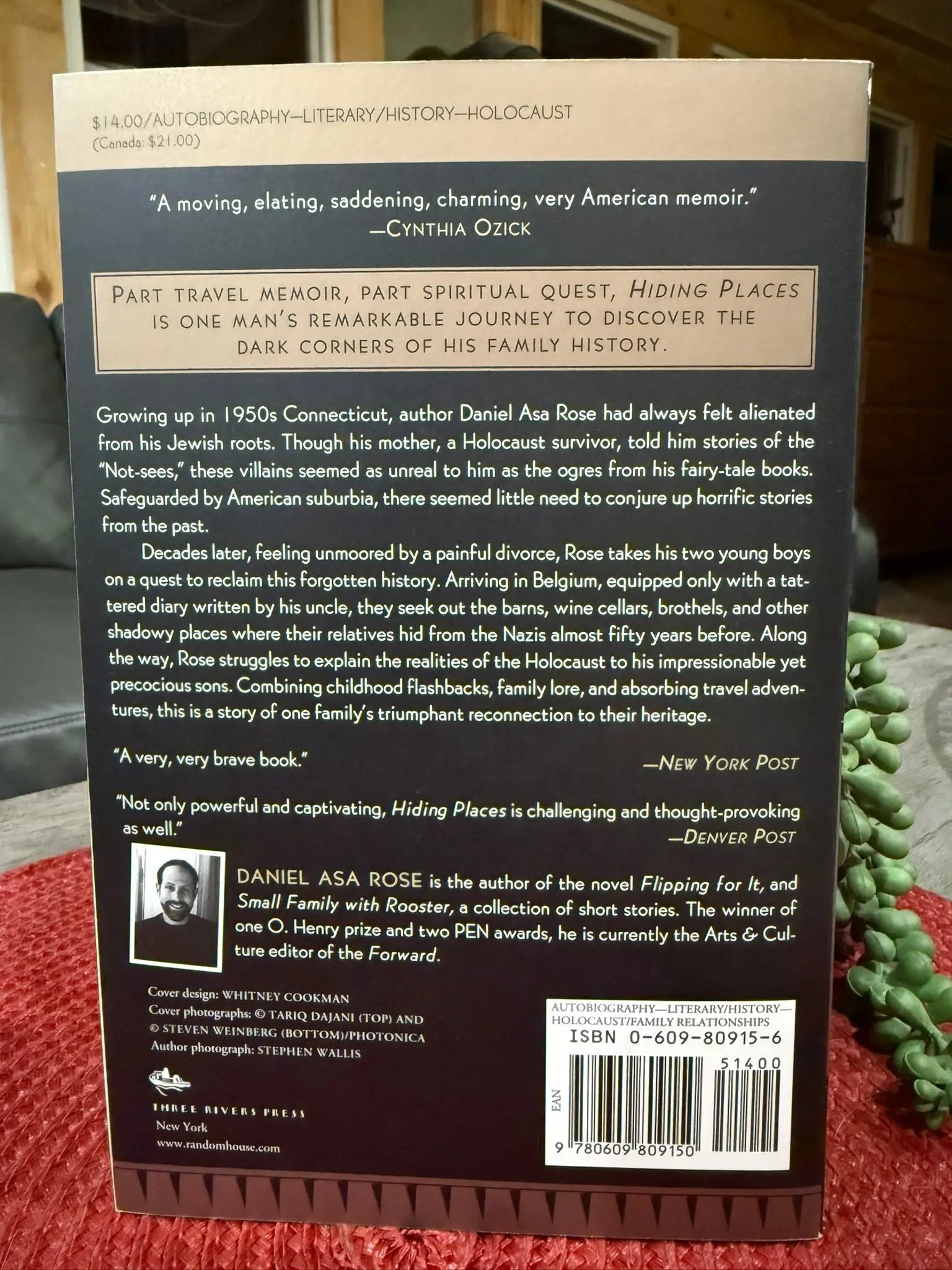 Hiding Places | Daniel Asa Rose | First Paperback Edition | Excellent Condition | New from Publisher | - The Junk Guru