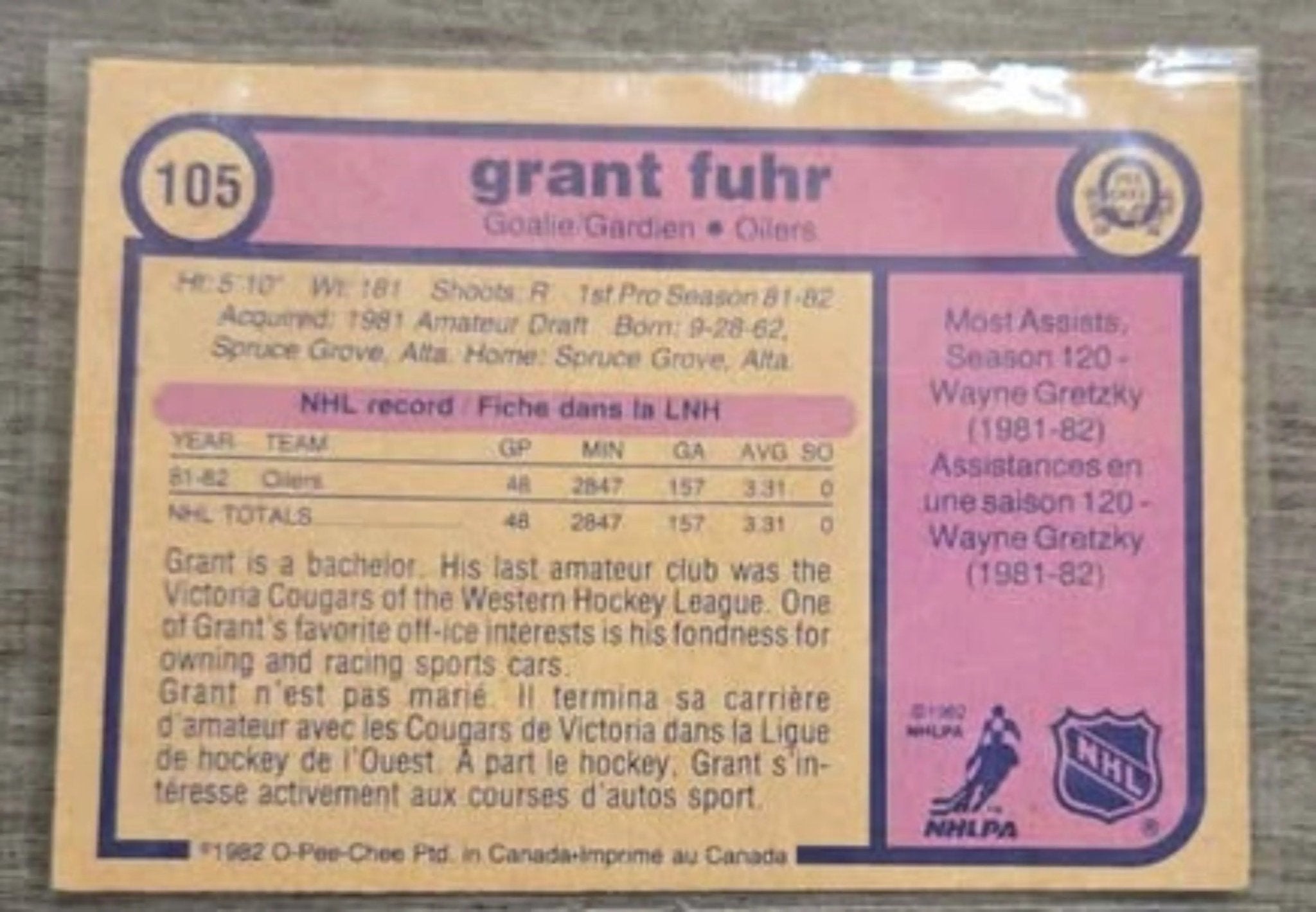 Oilers Rookie Card - Grant Fuhr - The Junk Guru