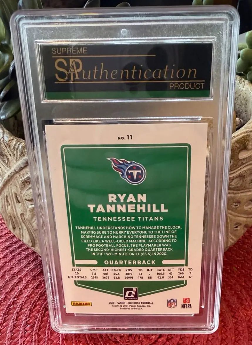 Ryan Tannehill #11 | 2021 Panini Donruss | GEM MT 10 SPA Grading - The Junk Guru