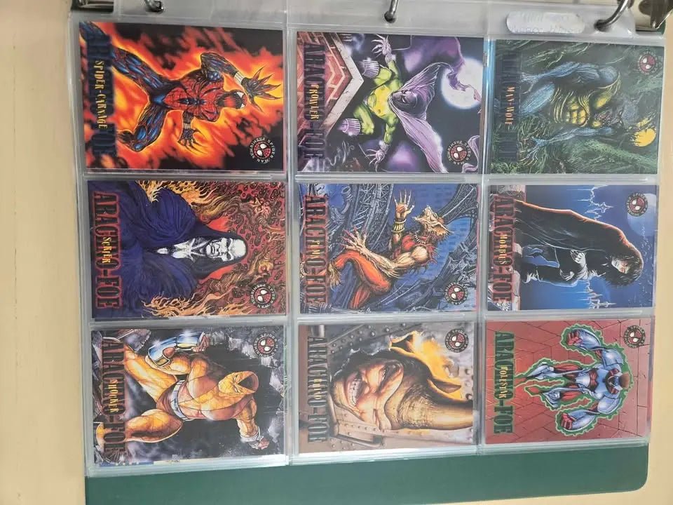 1996 Marvel Spider - Man Arackno - Foe | Binder full of cards | The Junk Guru - The Junk Guru