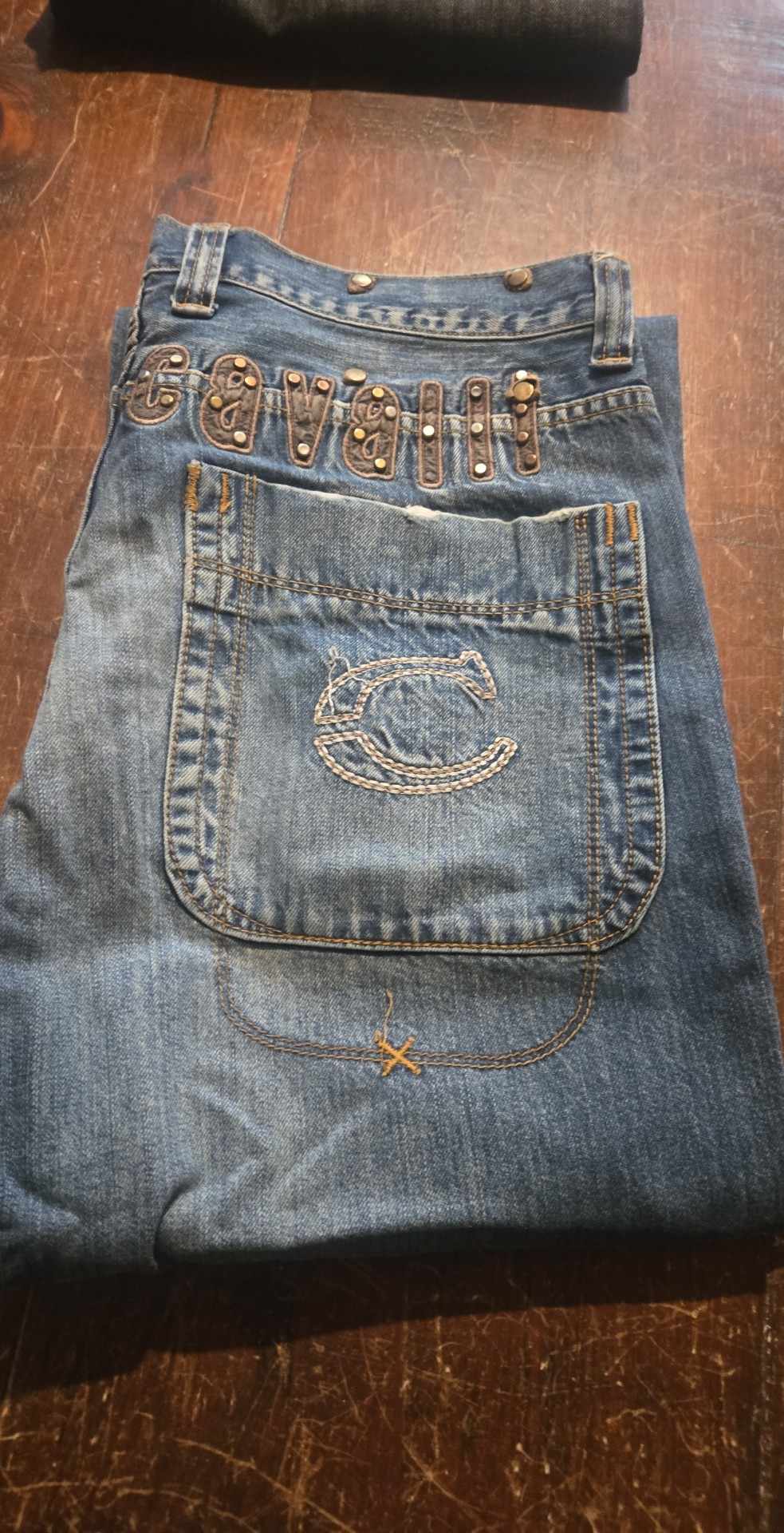 Designer Blue Jeans | By Roberto Cavalli | Size 34 - The Junk Guru