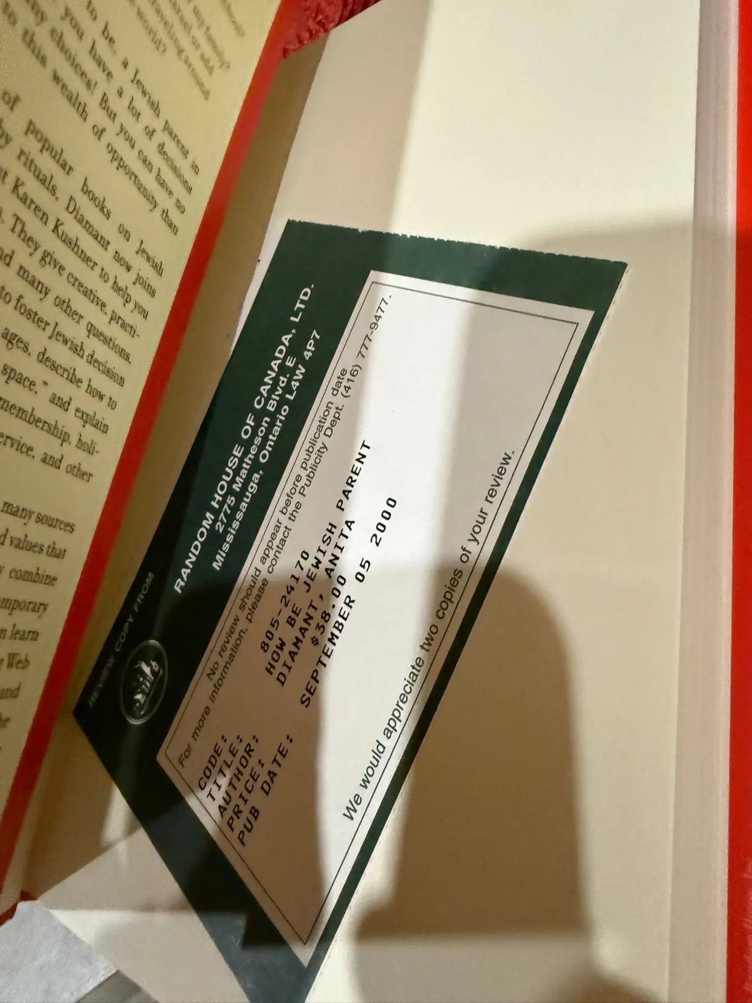 How to be a Jewish Parent | 1st Edition | Review Copy | Mint Condition - The Junk Guru